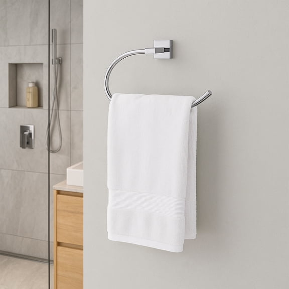 Wall Mounted Hand Towel Holder Bar Ring Stainless Steel