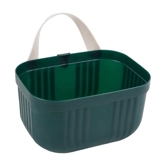 Wall Mounted Hanging Storage Basket For Onions Garlic Ginger Leaf Foliage Culinary 5.7 inches x 4.13 inches x 2.95 inches Green Polymer Organizer