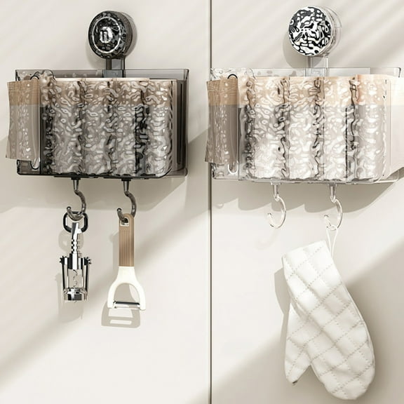 Wall Mounted Hanging Storage Basket Organizer, Plastic Bathroom Shower Caddy Shelf for Kitchen Ginger Garlic and Small Items