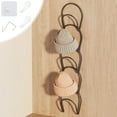 thumbnail image 1 of Wall Mounted Hat Rack Organizer | Multi-Layer Hanging Storage Shelf for Closet Door | Dorm Room & Bedroom Coat Hooks for Hats, Bags & Scarves | Black or White Iron Design, 1 of 6
