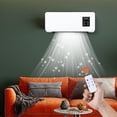 thumbnail image 1 of Wall Mounted Heater Cooler Energy Efficient 2 in 1 Climate Control Space Saving AC Heater Combo with Remote Timer for Bedroom, Bathroom, Office (US Plug 110V), 1 of 8