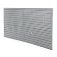 thumbnail image 1 of Wall Mounted Heavy Duty PVC Slatwall Garage Organizer, Industrial Strength, Charcoal Dark Grey Tool Rack System, 1 of 12