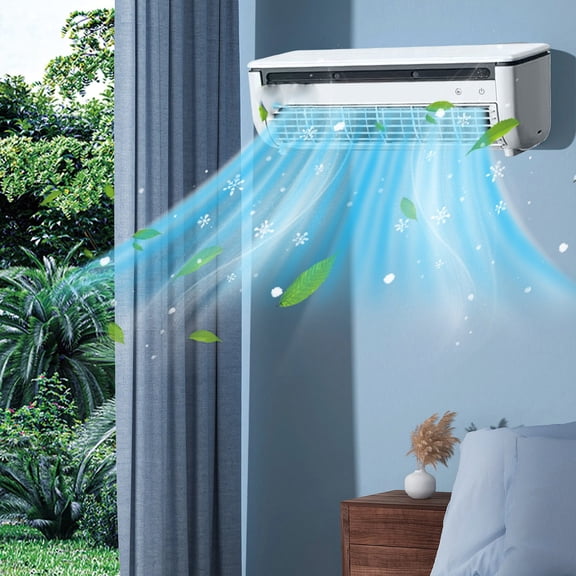 Wall Mounted High Power Air Conditioning Fan with Remote Control - Fast Cooling Household Cooler for Bedroom, Living Room & Bathroom - Space Saving Design for Year-Round Use,White