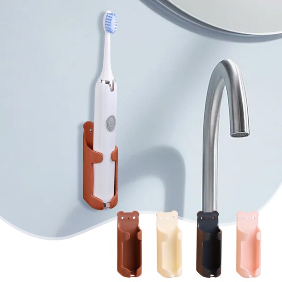 Wall Mounted Holder with Open Storage and Drainage for Bathroom Counter Organization