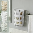 thumbnail image 1 of Wall-Mounted Hollow Storage Basket - No-Drilling Required Organizer for Home/Office, Durable Plastic Basket for Toys & Small Items, Space-Saving Hanging Bin for Bedroom/Bathroom, 12*8*4in, White, 1 of 7