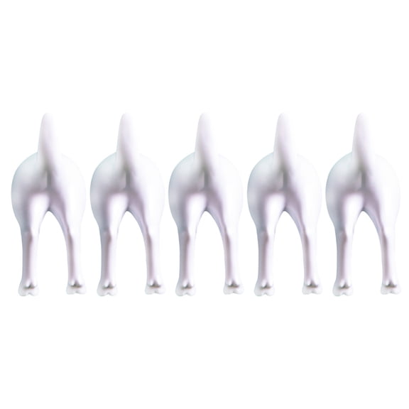 Toyandona Hand Wall Hook Bathroom Hooks White ABS 5Pcs