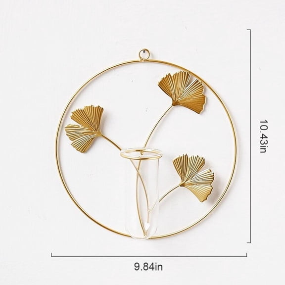 Wall Mounted Hydroponic Planter Wall Hanging Geometry Iron Glass Flower Vase Pots Home Garden Decoration