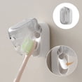 thumbnail image 1 of Wall-Mounted Hygienic Toothbrush Organizer - Covered Storage with Dust Protection, 1 of 6