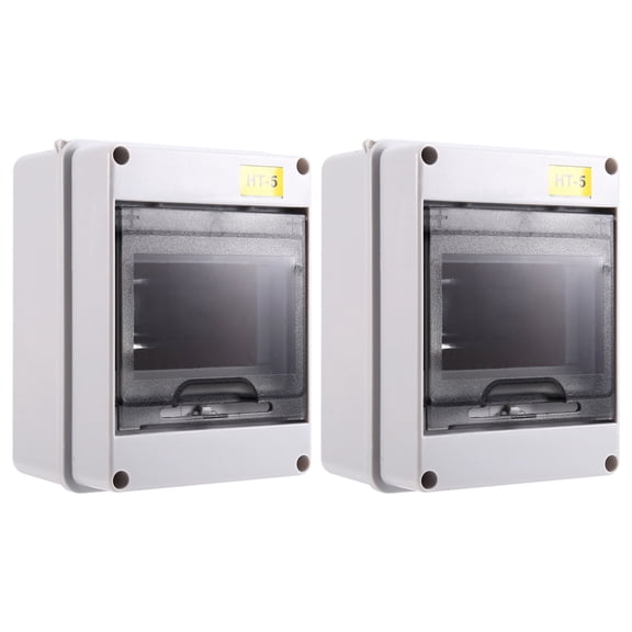 ABS HT-5 IP65 MCB Breaker Box, 2-Pack Din Rail Enclosure for Circuit Breaker, Power Distribution Box