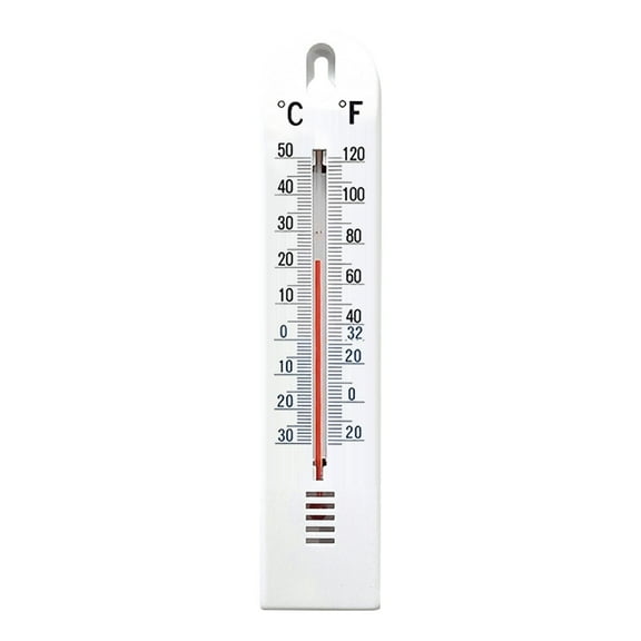 Wall Mounted Indoor Outdoor Thermometer Mechanical Dual Scale Room Temperature Checker For Home Office Garden Greenhouse 8X1.7 Inches 1.13 Oz