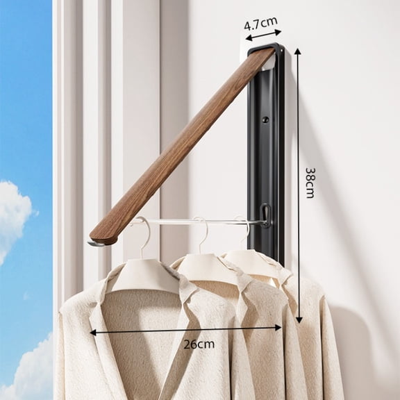 Wall-Mounted Invisible Folding Drying Rack | Drill-Free Heavy-Duty Zinc-Aluminum Alloy, Height-Adjustable, Space-Saving Design for Sheets & Clothes, Suitable for Indoor Bay Windows