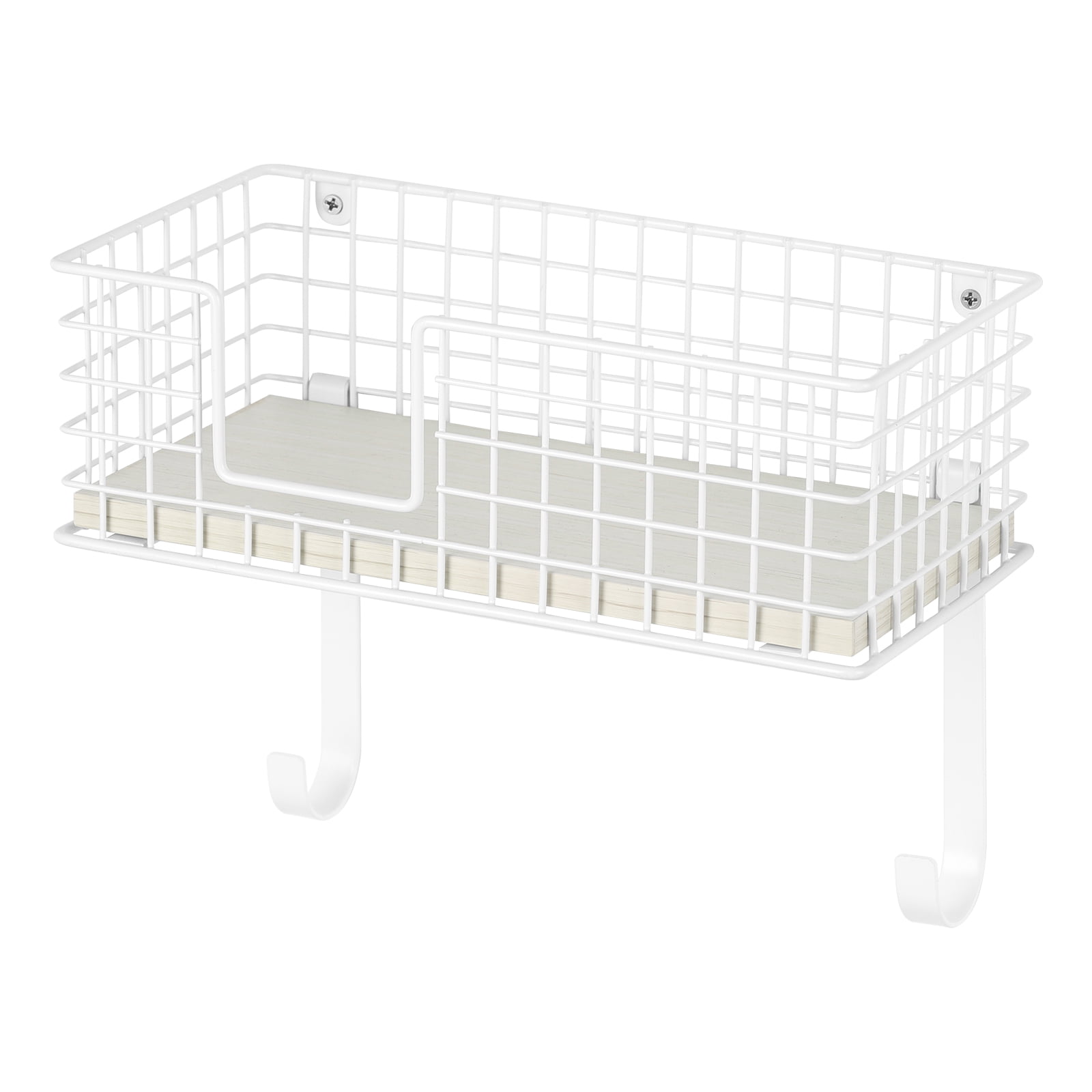 Wall Mounted Ironing Board Hanger for TLeg with Storage Basket and