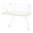 thumbnail image 1 of Wall Mounted Ironing Board Hanger for Y-Leg with Storage Basket, White, 1 of 8