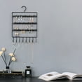 thumbnail image 1 of Wall-Mounted Jewelry Organizer Stand for Hanging Rings & Earrings, Metal Display Rack for Girls Room, Black Jewelry Storage Holder, 1 Piece, 1 of 6