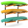 thumbnail image 1 of UOKRR Adjustable Wall Mount Kayak Storage Rack, Heavy Duty, Space-Saving Design, Holds 3 Kayaks for Garage & Outdoor Use, 1 of 7