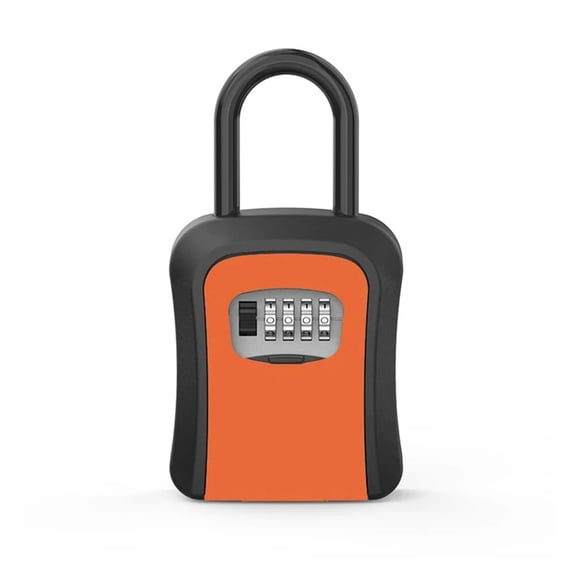 Wall-Mounted Key Storage Box Portable Key Lock Box 4 Digit Combination Security Lock Box Resettable Code Safe Lock Box for Home ,Easy to Install