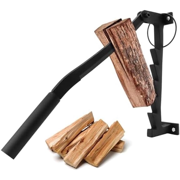 Wall Mounted Kindling Splitter, Heavy Duty Steel Firewood Cracker, Portable Manual Wood Log Splitter with Safety Ring, for Indoor Fireplace Heating, Outdoor Campfire (Regular)$$Tools & Hardware Other