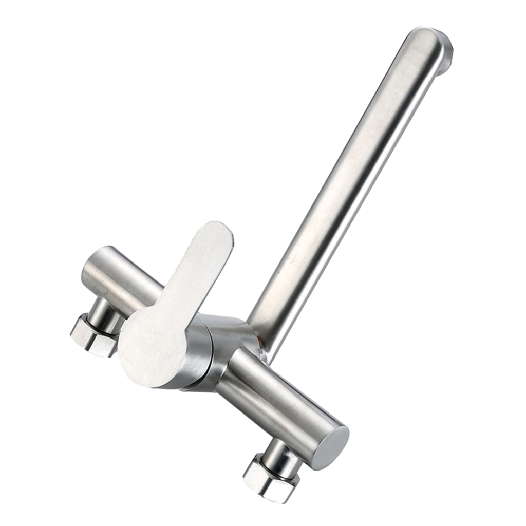 Wall Mounted Kitchen Faucet Long Spouts Mixers Tap Rotatable Basins Sink Water Faucet Single Handle Water Tap