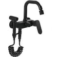 Wall Mounted Kitchen Faucet with Spray Gun, 360° Swivel Kitchen Sink