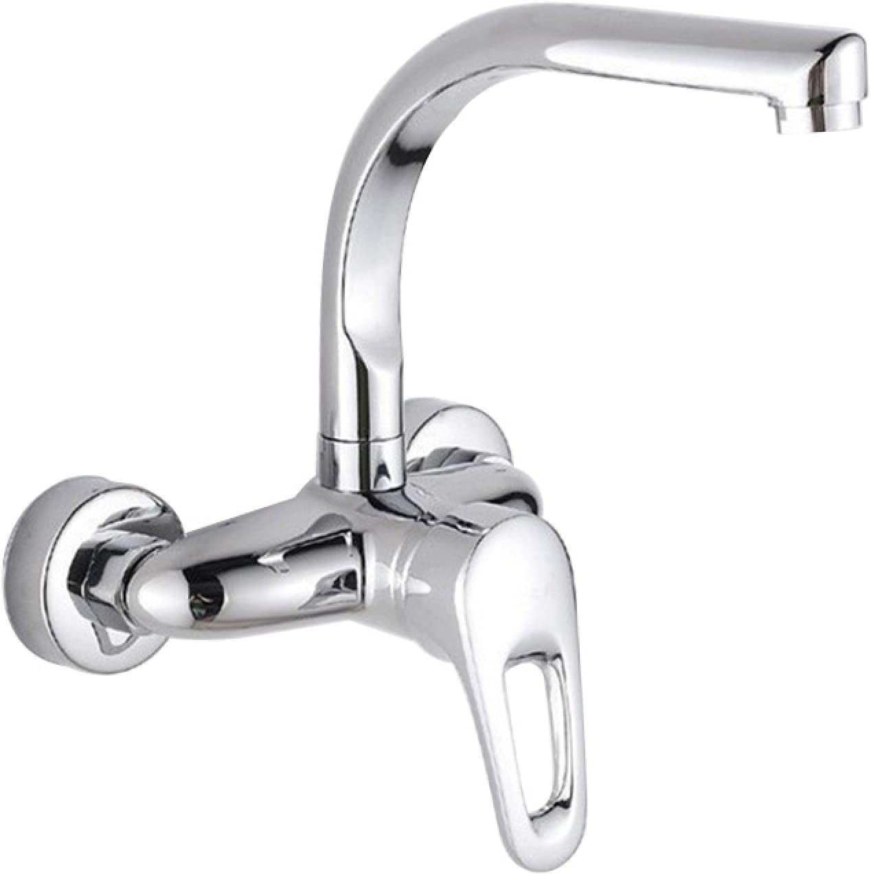 Wall Mounted Kitchen Faucet,Swivel Spout Wall-Mounted Sink Faucet ...