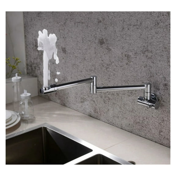 Wall Mounted Kitchen Faucets Brass Pot Filler Taps Swivel Folding Retractable Rotary Stretch Basin Faucet Sink Tap ,Easy to Use