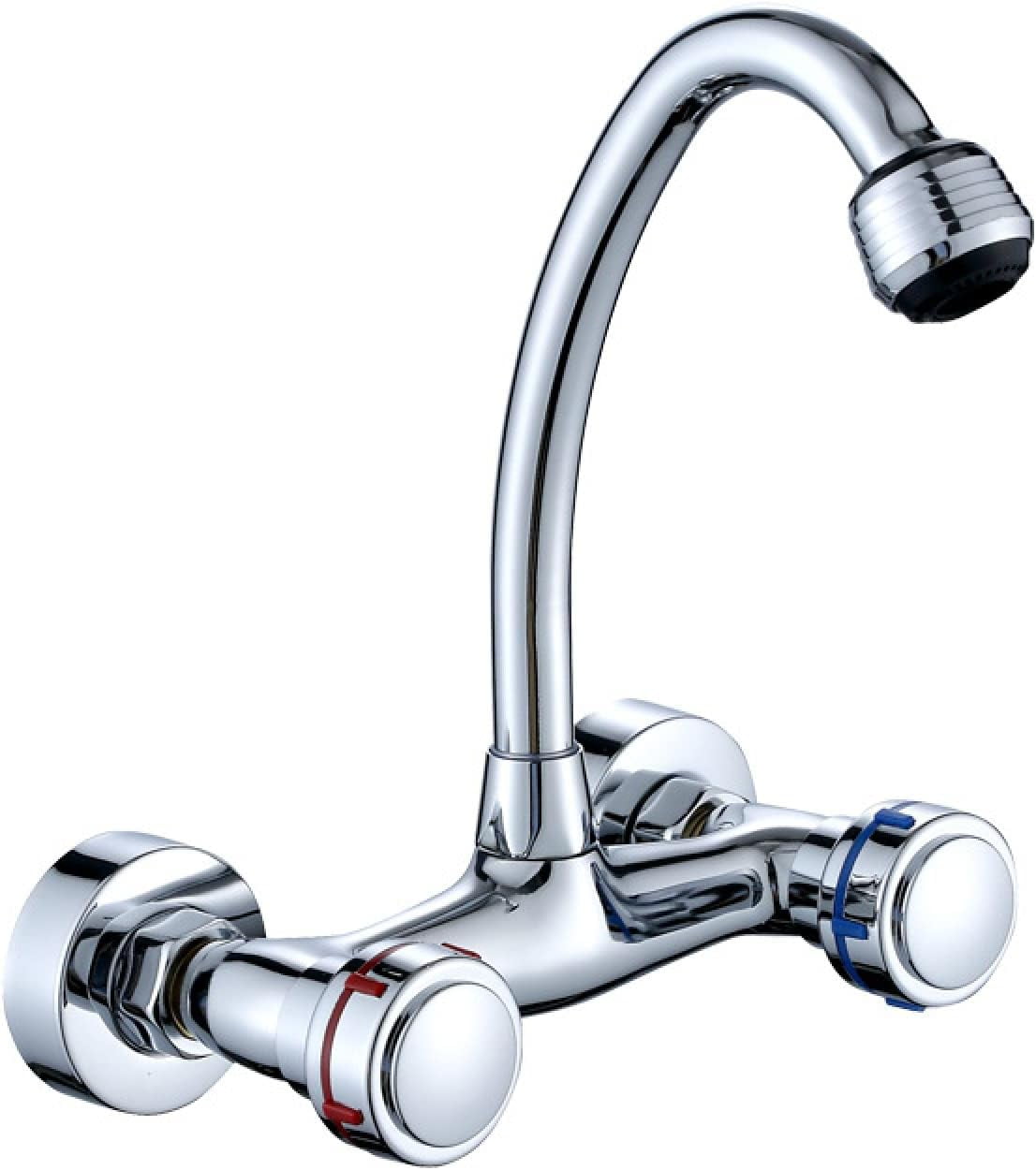 Wall Mounted Kitchen Faucets for Sink,Swivel Spout Wall Mount Kitchen ...