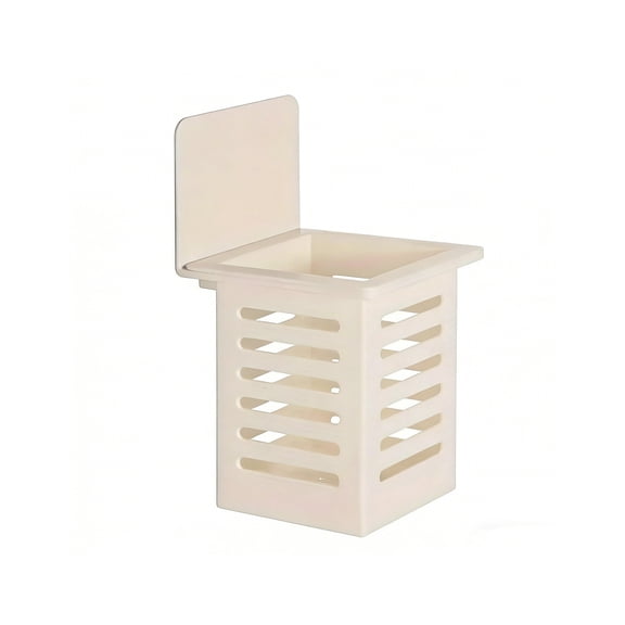 Wall Mounted Kitchen Organizer Basket, No Drill Hanging Storage Bin, Rustproof Utensil Holder for Spatulas Spoons, Perfect for Kitchen Backsplash or Bathroom Wall, Space Saving Home Gift