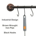 thumbnail image 1 of Wall-Mounted Kitchen Pot Rack Bathroom Towel Rack 14 Hooks, Brown, 1 of 3