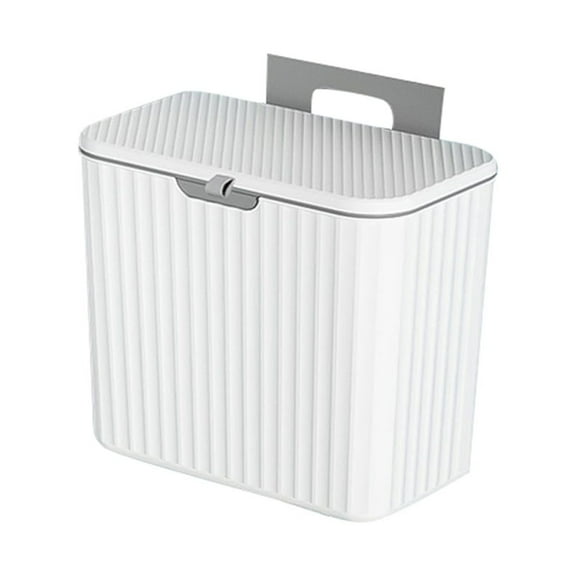Wall Mounted Kitchen Trash Can Capacity Kitchen Garbage Cans with Lid Hanging Trash Bin for Bathroom Cabinet 7L