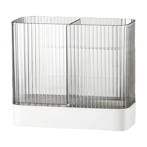 Wall Mounted Kitchen Utensil and Cutlery Organizer with Drainage, Multi-Compartment Chopstick Rack and Non-Slip Design for Tidy Countertops, Suitable for Modern Home Kitchens