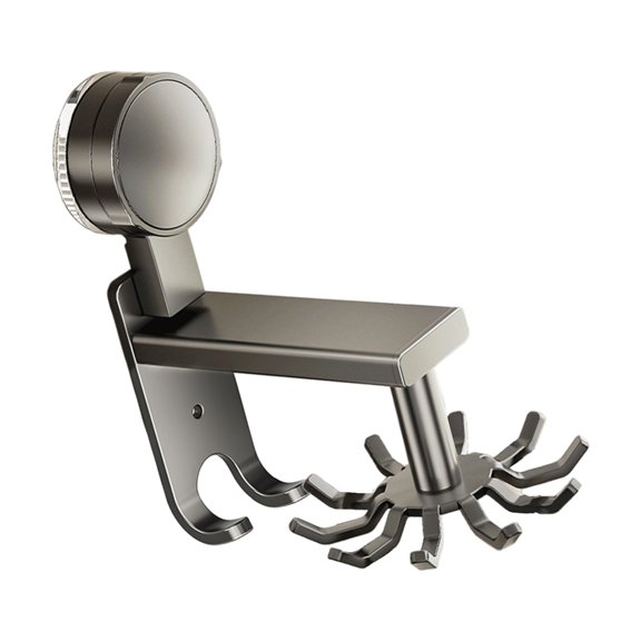 Wall Mounted Kitchen Utensil Rack 360 Rotating Adhesive Hook Kitchen Utility Holder for Efficient Space Saving Storage