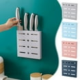 thumbnail image 1 of Wall Mounted Knife Organizer, Plastic Knife Storage Rack with Perforated Design for Kitchen Knives, Space-Saving & Easy Access for Home Cooks and Professional Chefs FAJHHA | Blue, 1 of 9