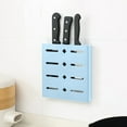 thumbnail image 1 of Wall Mounted Knife Organizer, Plastic Perforated Kitchen Knife Storage Rack with Modular Slots, Compact Household Fruit Knife Holder for Counter or Drawer, 1 of 6