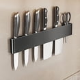 thumbnail image 1 of Wall Mounted Knife Organizer and Utensil Rack, Multi-Functional Storage with Knife Slots Hooks Shelves, Minimalist Carbon Steel Kitchen Organizer Space Saver for Countertops, 1 of 10