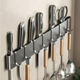 thumbnail image 1 of Wall Mounted Knife Rack, Multi-Functional Kitchen Organizer with No Nail Adhesive Mounting, Minimalist Storage for Utensils, Durable Carbon Steel Design, 1 of 10