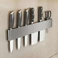 thumbnail image 1 of Wall Mounted Knife Rack, Multi-Functional Kitchen Organizer with No Nail Adhesive Mounting, Minimalist Storage for Utensils, Durable Carbon Steel Design, 1 of 10