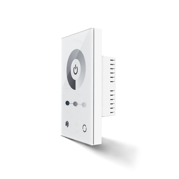 Wall Mounted LED Controller, Single Color Touch Panel Dimmer, for 12V-24V Strip Light, White Color