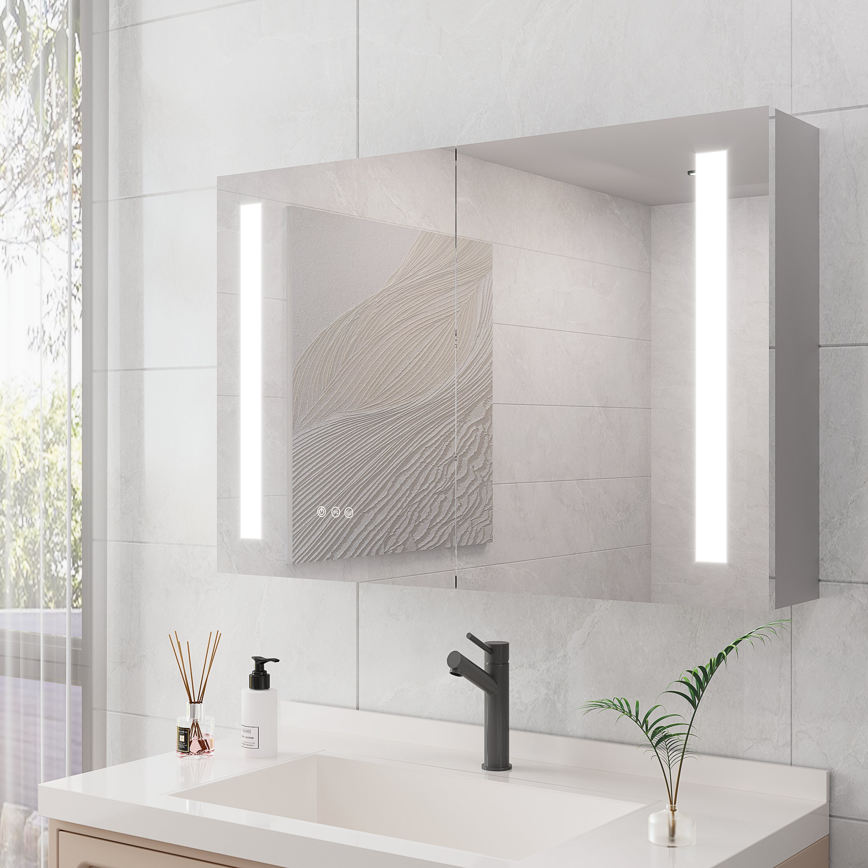 Wall Mounted LED Medicine 36" x 24" for Bathroom & Washroom