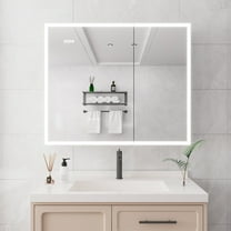 Wall Mounted LED Medicine Cabinets 36" x 30" for Bathroom & Washroom, with Large Storage Capacity, 3000K - 6000K Adjustable Brightness