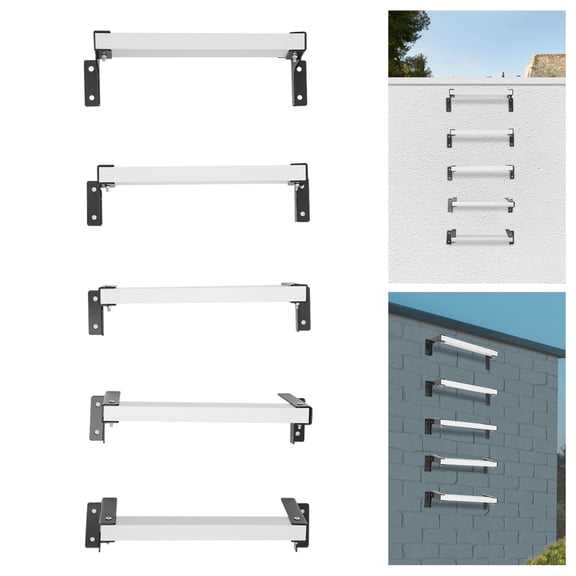 Wall Mounted Ladder, Window Well Egress Ladder, Adjustable Fire Emergency Escape Ladder for Home Safety (5PCs)