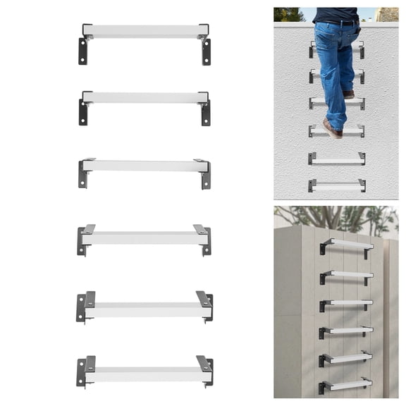 Wall Mounted Ladder, Window Well Egress Ladder, Adjustable Fire Emergency Escape Ladder for Home Safety