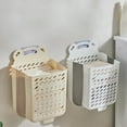 thumbnail image 1 of Wall Mounted Laundry Basket under $5! kkbbma Wall Mounted Laundry Basket, Foldable Dirty Clothes Hamper, No-Hole Hanging Storage, Bathroom Organization Basket, Large Capacity Laundry Bag, 1 of 9