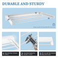 thumbnail image 1 of Wall Mounted Laundry Clothes Storage Drying Rack, Retractable Dryer Hanger White, 1 of 11