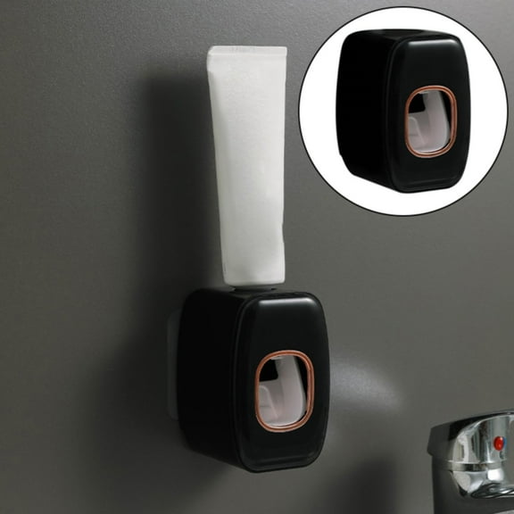 Wall-Mounted Lazy Automatic Toothpaste Squeezer Black A,An Automatic Toothpaste Squeezer,Mopms Toothpaste Dispenser Wall Mounted for Bathroom Automatic Toothpaste Squeezer for Boys and Adult