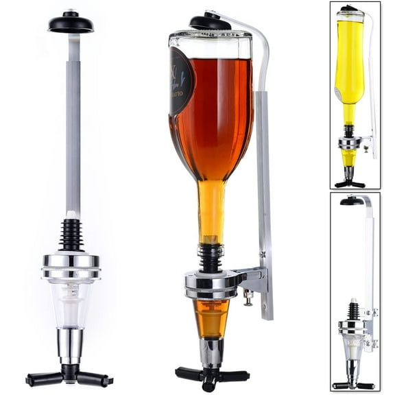 Wall Mounted Liquor Dispenser Bar Butler Bracket Cocktail Alcohol Drink Shot Wine Holder for Home Bar Beer Pourer Liquor Drinking Beverage Bottle Whisky Dispenser