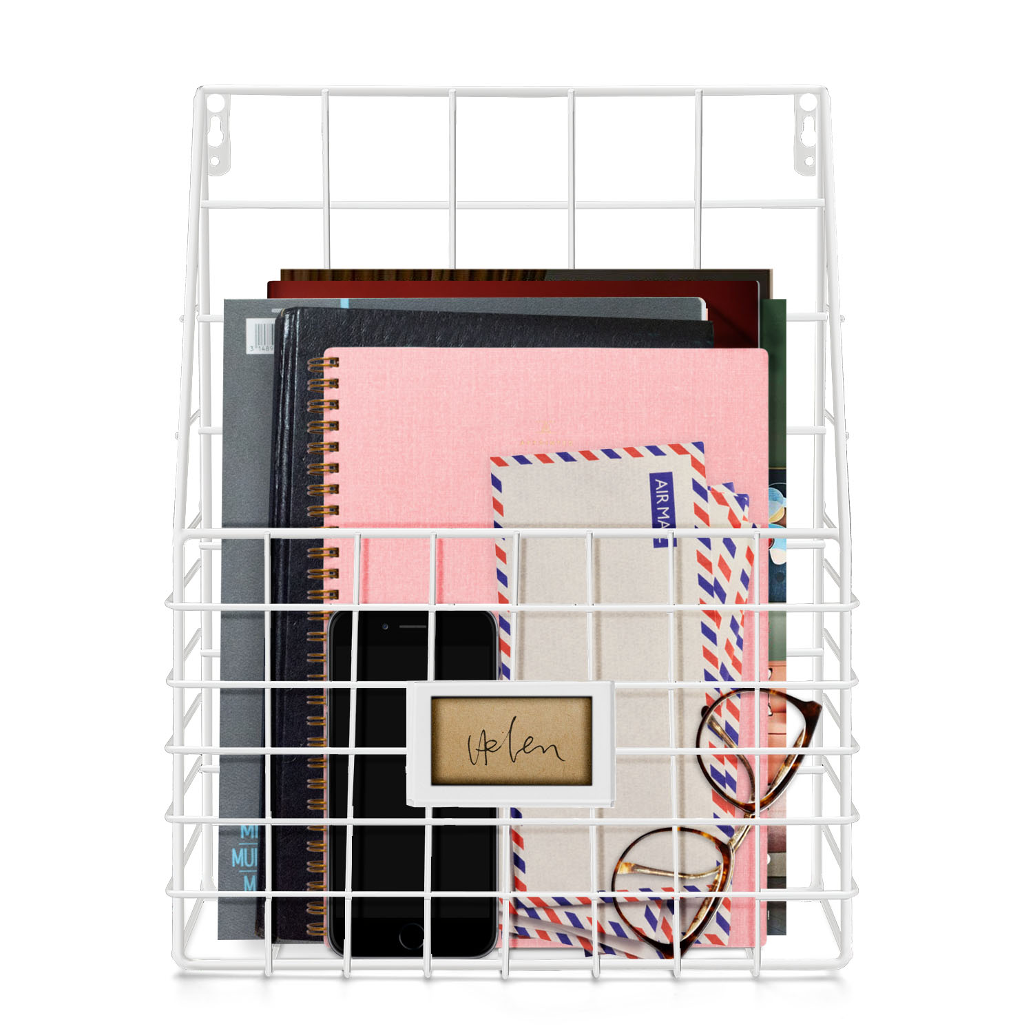 Wood Magazine Rack Wall-Mounted Magazine Holder Book Storage Hanging File Organizer For Entryway, Office, Living Room, Waiting Room, Kids'Room, 2 Pack (Color : A, Size : 90x7x30cm