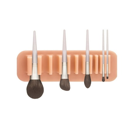 Wall-Mounted Makeup Brush Silicone Cosmetic Brush Storage Rack Drying Rack Makeup Brushes Holder