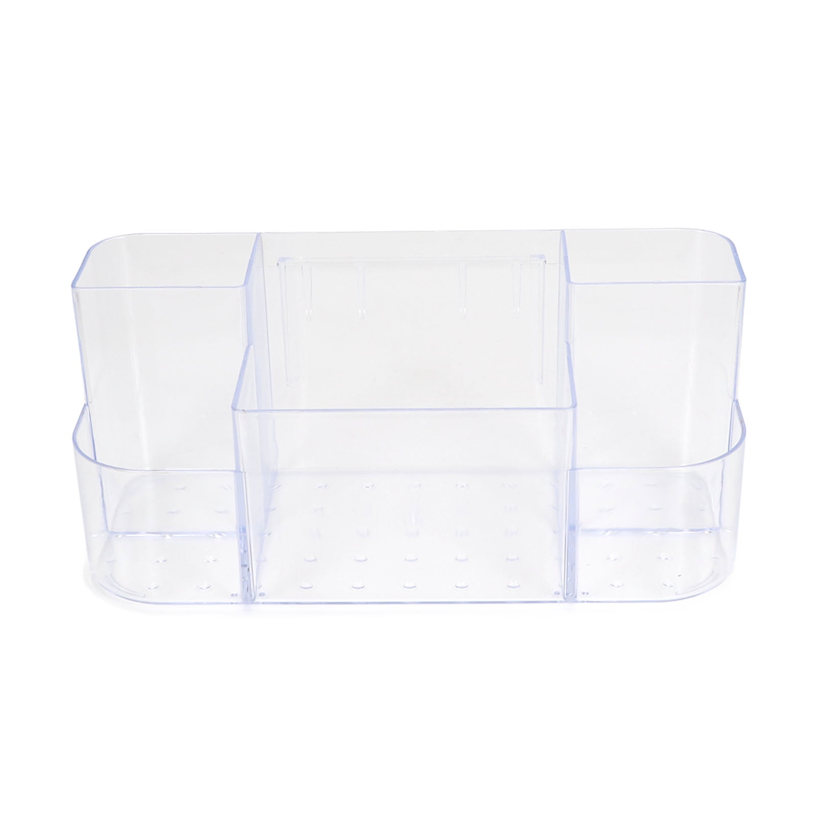 Wall Mounted Makeup Container, Clear Storage Box With Seamless Sticker