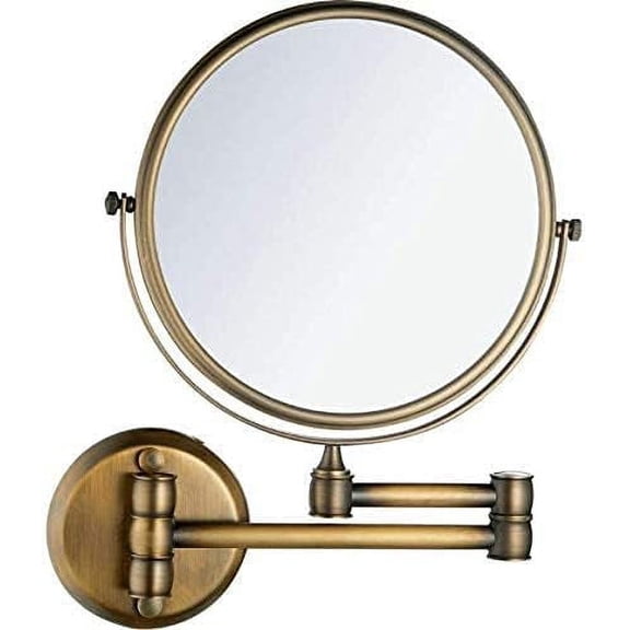 Wall Mounted Makeup Mirror 360 Degree Rotation Dressing Table Mirror Vanity Mirrors with 3X Magnification Round