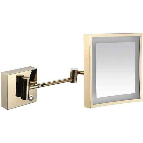 Wall Mounted Makeup Mirror 3X Magnification, 8 Inches, Extendable Arm, 360 Degree Swivel Rotation, for Bathroom
